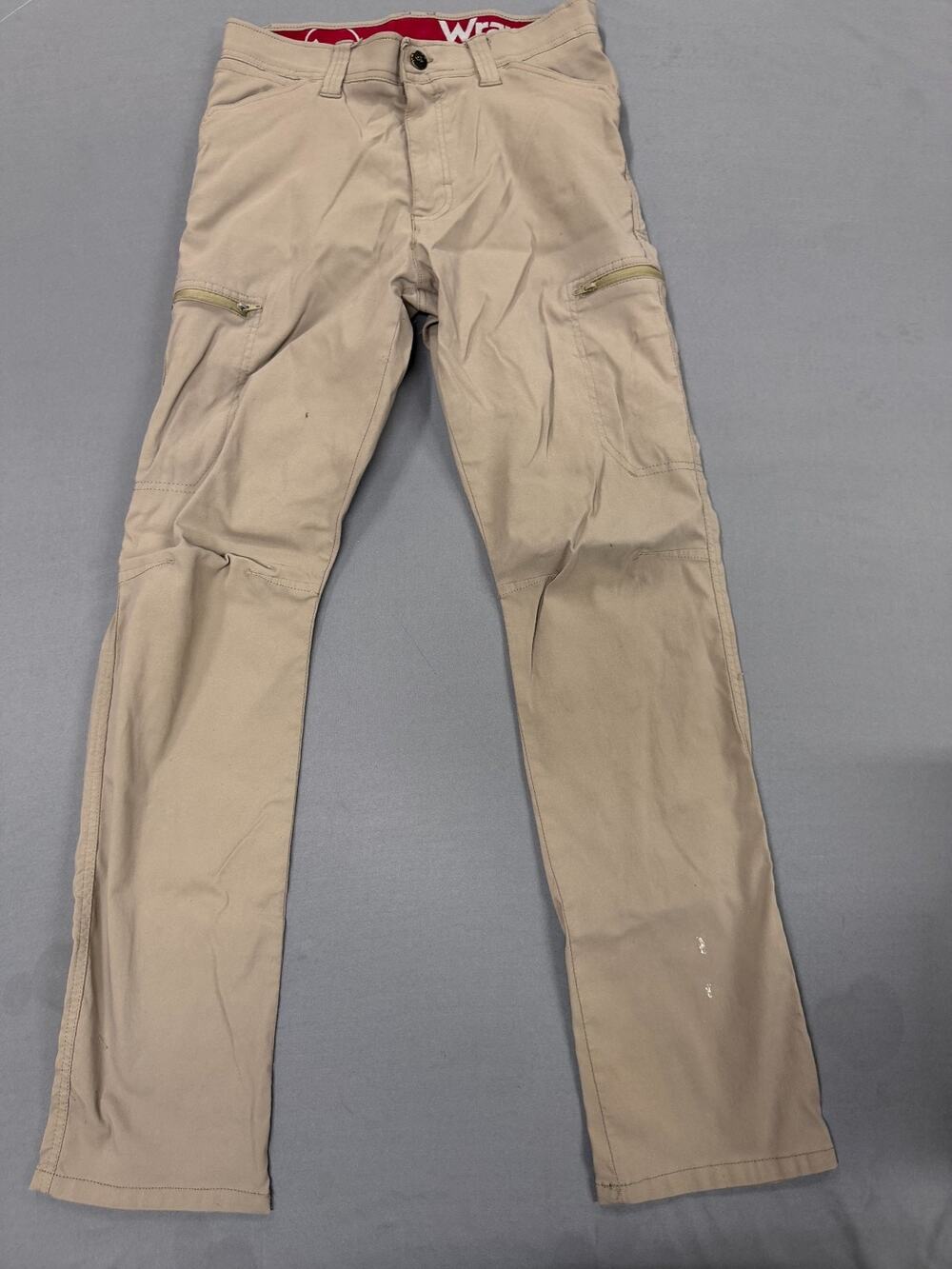 Wrangler Men's Tech Pants 30x32 Tan Regular Fit Outdoor Hiking Casual Trousers